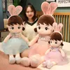 Мягкие плюшевые животные 45см Kawaii Плюшевые куклы для девочек с кроличьими ушками Мягкие мягкие куклы Прекрасные плюшевые игрушки Игрушки для девочек Дети День рождения Валентина GiftL231228