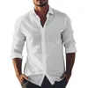 Men's Casual Shirts S -3xl White Pink Men Shirt Long Sleeve Cotton Oxford Soft Comfortable Regular Fit Quality Business Man