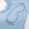 Chains Colorful Beads Necklace Metal Star Choker Y2K For Women Punk Accessory