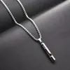 Anhänger Halsketten Pfeife Halskette Hip-Hop Persönlichkeit Trendy Männer Einfache Coole Flöte Kann Kreative Metallkette blasen285Z