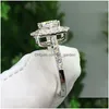 Cluster Rings Crystal Bling Zircon Diamond Rings Fashion Fine Jewelry Engagement Wedding Gemstone Ring Gift Will And Drop D Dhgarden Dhxs4