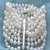 8ROW 8 7 mm blanc rond Bracelet de perles d'eau douce Magnet301b