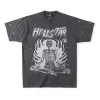 Homens Mulheres Hellstar Camiseta Rapper Lavagem Cinza Pesado Artesanato Unissex Manga Curta Top High Street Moda Retro Masculino T-shirt EUA Tamanho S-2XL 33CX #