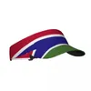 Berets Summer Air Sun Hat Men Women Adjustable Visor UV Protection Top Empty Sports Flag Of Gambia Sunscreen Cap