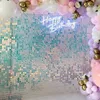 18pcs Golden Sequin Backdrop Panels for Wedding Party Baby Shower Background Wall Decor Shimmer Laser Backdrops Curtain 30x30cm 231227