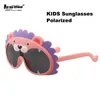 Children's Sunglasses Polarized KIDS Sun Glasses Cute Tiger Design Suitable for 4~10 Children High Elastic Frame 231227