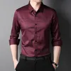 Autumn Winter Fashion Casual Plaid långärmad skjorta manliga kläder 2023 Business Office Polo Neck Single Breasted Shirts For Men 231228