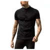 Men's Casual Shirts 2023 Fashion Slim Fit Dress Shirt Whit Black Men Solid Short Sleeve Top Blouse Spring Summer Vintage Clothes