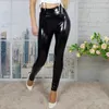 Pantaloni da donna Donna Pu Pelle Sexy Nero Specchio luminoso Stretto Elastico Lucido Vita alta Push Up Moda Shine Leggings Donna