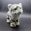 Neige léopard en peluche jouet mignon snow panther pelusHie animaux réels simulation de poupée en peluche kawai cadeaux pour les enfants 231225