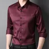 Autumn Winter Fashion Casual Plaid långärmad skjorta manliga kläder 2023 Business Office Polo Neck Single Breasted Shirts For Men 231228