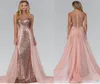 CRYSTAL BEADED ROSE GOLD PESKIN LÅNG BRIDEMAID Dresses Sequin Chiffon Wedding Guest Dresses Maid of Honor Gowns Custom Made8807030