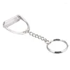 Keychains 2Pcs Simple Elegant Design Western Stirrup Keychain Key Ring Hanger Tool