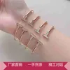 Luxury Bangle designer jewelry man bracelet High quality Tifannissm T home double opening hose rose gold white fritillaria inlaid d With Original Box