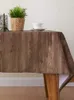 Bordduk Polyester trä fällbar rektangulär dukduk vattentät och oljebeständig täckning placemat dekoration