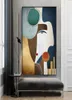 ピカソ印象派のカラーラインキャラクターアートキャンバスペインティング抽象ポスターとリビングルームの家のための壁アート画像dec6675560