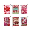 Valentijnsdag, tuinvlag, polyester banners 12x18 inch, dubbelzijdige printaanpassing, bruiloftsdecoratie, Sweet Heart Holiday 30x45cm