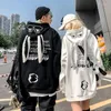 Hoodies femininos casais moletom masculino velo sudaderas y2k manga longa pullovers oversize orelha com capuz topos feminino kawaii hip hop