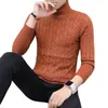 Autumn e Winter Men's Turtle Neck Sweater Moda Slim Fit Kart Kitt