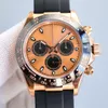 Lüks Erkekler 40mm Otomatik Mekanik Saat Tasarımcısı Saatler Kauçuk kayış seramik saat katlama tokası süper parlak safir saatler Montre de Luxe