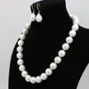 Ketting oorbellen set aanbieding! 14 mm witte zee Zuid-shell parel 18 INCH mode dameskleding sieraden ontwerp en collocatie