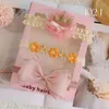 Saç Aksesuarları 3pcs/Set Çiçek Bebek Kız Kafa Bant Dantel Yay Taç Doğum Yürümeye Başlayan Türban Band Kafalar İçin Kafa Bantları