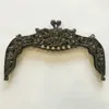 Size 16 CM DIY Bag Parts And Accessories Vintage Crystal Clasp Rose Flower Purse Frame For Handbags Metal Handle 231227