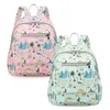 Fashion Mommy Dinosaurier Dschungel Druckwickeltasche große Kapazität Reisen tragbare Windelmilchflasche Rucksack für Mutter 231227