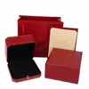 Bijoux Boîte d'origine Sac à provisions rouges Bracelets Boîtes en velours Vis à vis Bangles Boxes High-GRA Emballage Dedesigner 277C