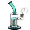 Bägare Bong Arm Tree Perc Hookahs Rök glas Vattenrör Huvudsakliga glasoljeriggar Portable Dab Recycler med 14 mmm banger