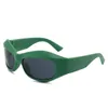 Retângulo Retângulo Sunglasse 2023 Marca de luxo Steampunk Sun Glasses for Men Outdoor Sports Goggles Party óculos 231227