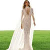 Berta 2019 Mermaid Wedding Dresses With Wrap Deep V Neck Backless Sexy Beach Wedding Dress Long Sleeve Lace Appliqued Bridal Gowns6643614