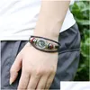 Charm-Armbänder Update Yinyang Armband Mlti Layer Lederarmbänder Damen Herren Modeschmuck Will And Drop Delivery Jewelr Dhgarden Dhgvx