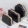 Fyra form Guldfärger Metal Box Clutche Wallet Bag Accessories Frame DIY Making Lime OBAG HANDLAR DROP Ship Purse 231227