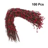 Fleurs décoratives 100pcs Berry Artificial STEMS RED HOPHLY BERRES PICKS FRAIT FLOWER BRANC