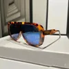  Geometrie -Designer -Maske Sonnenbrille für Frauen Herren Luxus Eyewaer Strand Goggle Seniorengläser UV400 Brille Rahmen Vintage Metall Jumbo Sonnenbrille mit Kasten