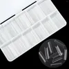 False Nails 440PCS Clear Extra Long No C Curve Nail Tips XXL Fake French Half Cover Straight Square