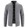 Cardigan masculin couleur Couleur enleceinte cardigan cardigan zipper tricot veste d'hiver jupe chaude 231227