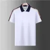 24 herenpoloshirt designer poloshirts voor mannen mode focus borduurwerk slang kousenband kleine bijen printpatroon kleding kleding tee zwart en wit heren M-4XL #66