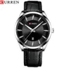 CURREN montres à Quartz pour hommes bracelet en cuir hommes montres haut de gamme marque d'affaires hommes horloge Reloj Hombres 231228