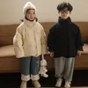 2023 зимние детские пуховики, модная свободная теплая детская верхняя одежда, утепленные детские пальто для девочек и мальчиков, белая утка 231228