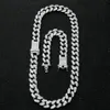 Mens 20mm Heavy Iced Out Miami Cuban Link Chain CZ Rapper Crystal Necklace Choker Bling Hip Hop Jewelry Gold Silver Color Chains2597