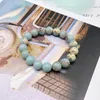 가닥 팔찌 4mm 6mm 8mm 천연 석재 ARMBAN DRUZY BEADED BOHO ELASTIC DROP JEWLLY 18.5cm