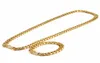 10mm Mens Cuban Miami Link Bracelet Chain Set Rhinestone CZ Clasp Stainless Steel Gold Hip Hop Necklace Chain Jewelry Set1084833