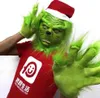 Santa Grinch Cosplay Mask Christmas Lateks Maski Rękawiczki Prop Halloween x08034916761