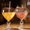 Wijnglazen 220 ml hartvormige cocktailbeker borosilicaat champagneglas bar rietje beker Valentijnsdag drinkgerei voor huwelijksceremonie