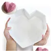 Cake Tools Heart Shaped Sile Mold Baking Pan For Pastry 3D Diamond Molds Mousse Chocolate Drop Delivery Dhxiv