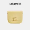 Songmont Medium Tofu Bun Layer Cowhide Crossbody Small Square Bag Leather Designer Bags Women Brown Black Shoulder