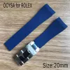COYSA Merk Rubberen Band Voor ROLEX SUB 20mm Zacht Duurzaam Waterdicht Horlogebanden horloges Band Accessoires Met Origineel Staal 280T