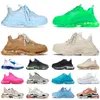 triple s sneaker uomini donne scarpe firmate di alta qualità scarpe bianche nere beige verde acqua allevatori da uomo rosa rosa posa chiara piattaforma di suola da tennis vecchia scarpa casual